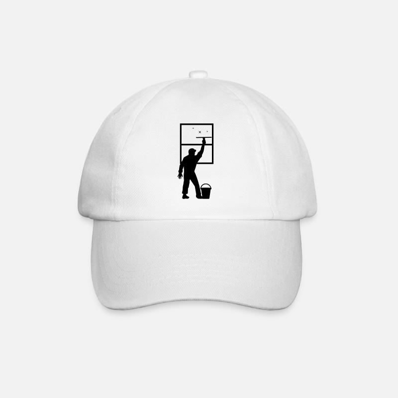 Fensterputzer - Baseballkappe - Weiß/Weiß