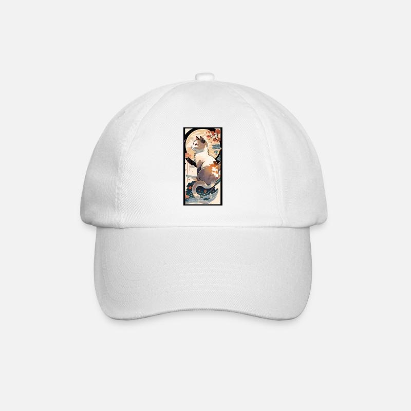 Dreamy kitten - Baseball Cap - white/white