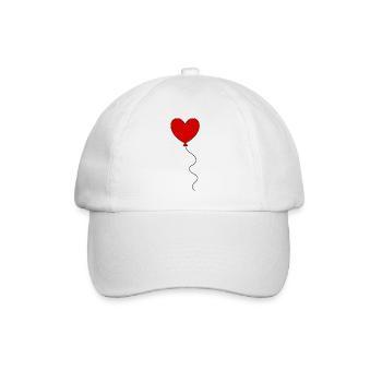 Valentines Red Heart, Valentine's Day - Baseball Cap - white/white - Front