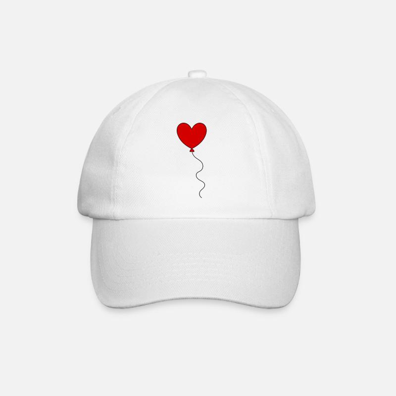 Valentinstag Rotes Herz, Valentinstag - Baseballkappe - Weiß/Weiß