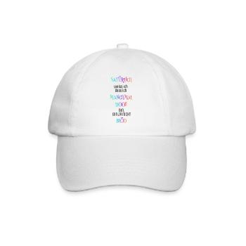Natürlich weiß ich dass ich manchmal doof bin - Baseballkappe - Weiß/Weiß - Vorne