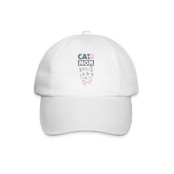 Conception de maman chat - Casquette classique - blanc/blanc - Devant