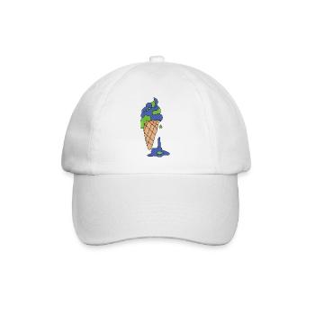 Eis Klimawandel - Baseballkappe - Weiß/Weiß - Vorne