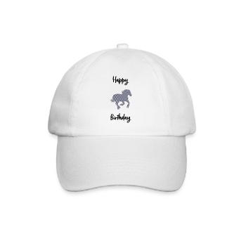 Alles Gute zum Geburtstag - Baseballkappe - Weiß/Weiß - Vorne