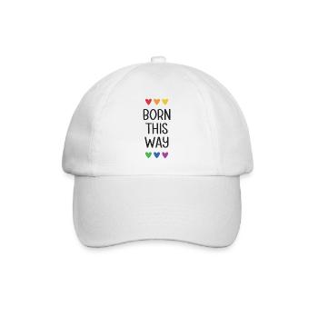 LGBT Pride Month - Born This Way - Baseball Cap - white/white - Front