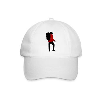 Wanderer personalisierbar - Baseballkappe - Weiß/Weiß - Vorne