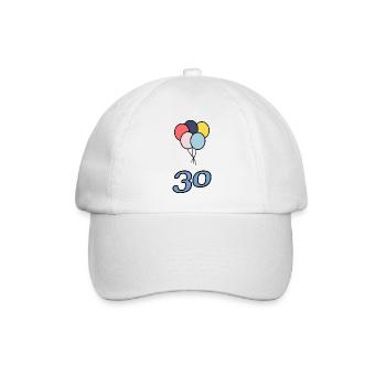 30. 30 ANS. 30e ANNIVERSAIRE. ANNIVERSAIRE 30 ANS. - Casquette classique - blanc/blanc - Devant