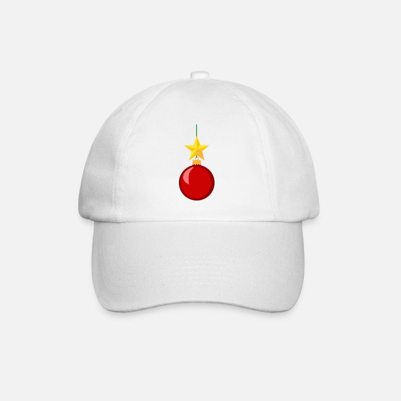 Décorations de sapin de Noël - Casquette classique - blanc/blanc