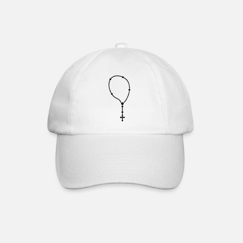 Rosenkranz - Baseballkappe - Weiß/Weiß