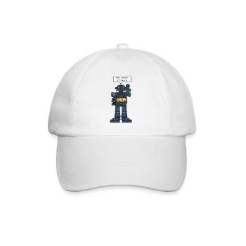 Battery-powered robot - Baseball Cap - white/white - Front