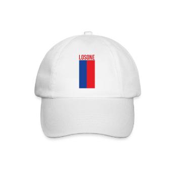 Minimalist Losone Flag Design - Baseball Cap - white/white - Front