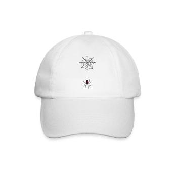 Araignée d’Halloween effrayante dans la toile 3 - Casquette classique - blanc/blanc - Devant