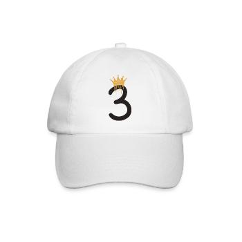 3 - Baseballkappe - Weiß/Weiß - Vorne