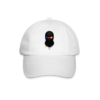 Balaclava Rainbow Streetwear Pride Motif - Baseball Cap - white/white - Front
