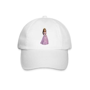 Lila Prinzessin mit Krone - Baseballkappe - Weiß/Weiß - Vorne