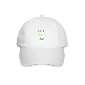 Lachen Spaß Humor Witzig Spruch Lustig - Baseballkappe - Weiß/Weiß - Vorne