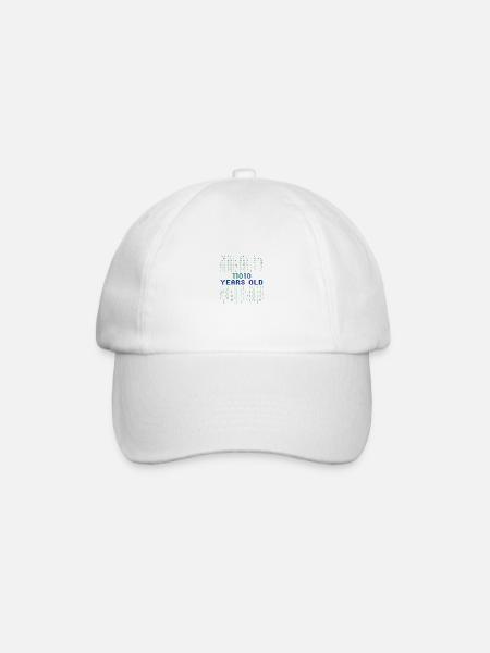 26th birthday 26 years old Binary Code Computer Science - Baseball Cap - white/white