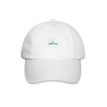 14th birthday 14 years old Binary code computer science - Baseball Cap - white/white - Front
