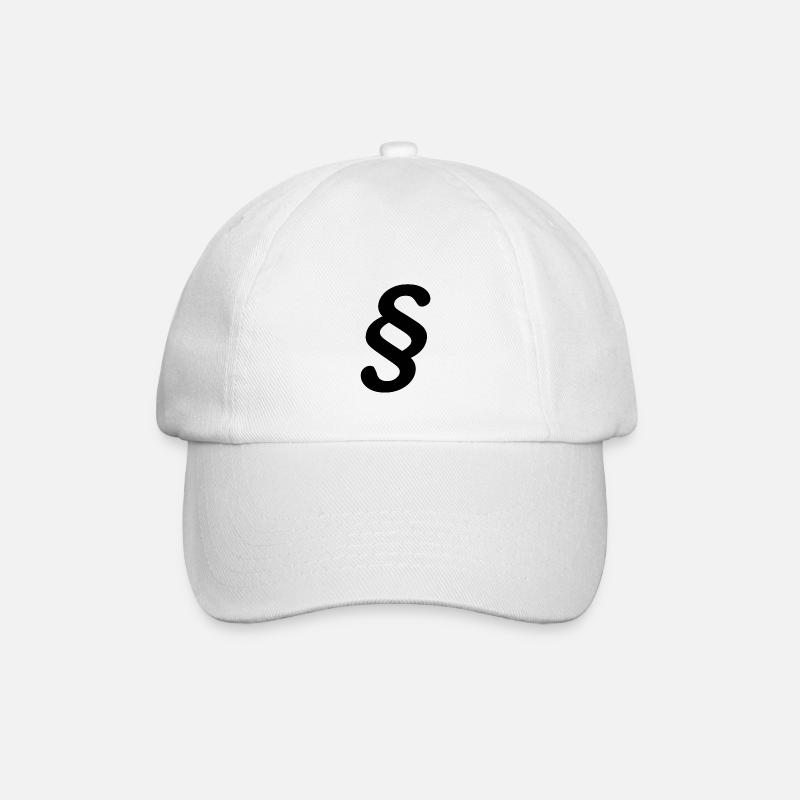 law - Baseball Cap - white/white