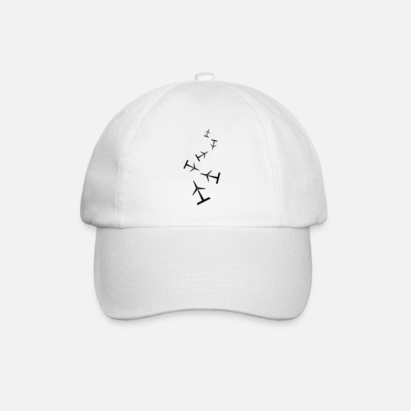 Silhouette d’éolienne - Casquette classique - blanc/blanc