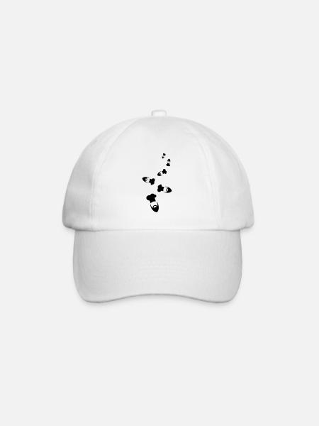 Bonnet de cuisine chapeau de chef - Casquette classique - blanc/blanc