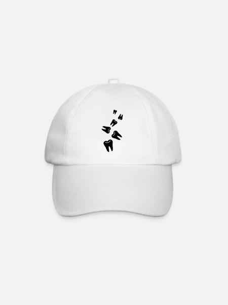 Zahn Zahnarzt - Baseballkappe - Weiß/Weiß