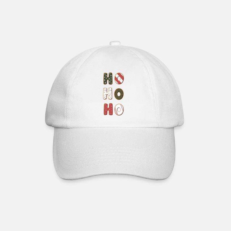 Weihnachten HoHoHo Kekse - Baseballkappe - Weiß/Weiß