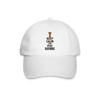 Djembe Player Drummer Music Drum Musician - Baseball Cap - white/white - Front