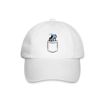 Ma chaise de plage dans ma poche - poche poitrine - Casquette classique - blanc/blanc - Devant
