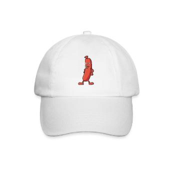 Saucisse qui fume une cigarette - Grill Design - Casquette classique - blanc/blanc - Devant