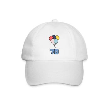 70. 70 ANS. 70e ANNIVERSAIRE. ANNIVERSAIRE 70 ANS. - Casquette classique - blanc/blanc - Devant