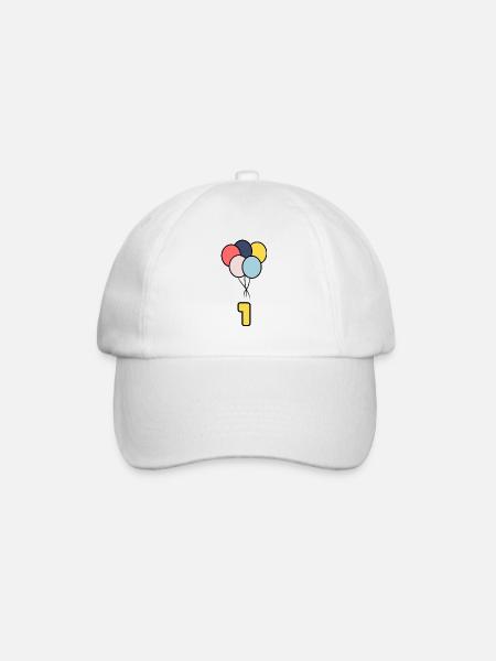 1. 1 AN. 1er ANNIVERSAIRE. ANNIVERSAIRE 1 AN - Casquette classique - blanc/blanc