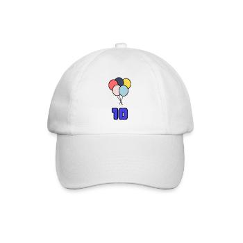 10. 10 JAHRE. 10. Jahrestag. JUBILÄUM 10 JAHRE. - Baseballkappe - Weiß/Weiß - Vorne