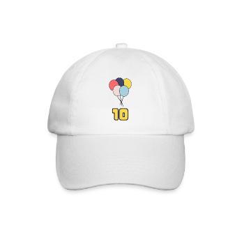 10. 10 JAHRE. 10. Jahrestag. JUBILÄUM 10 JAHRE. - Baseballkappe - Weiß/Weiß - Vorne