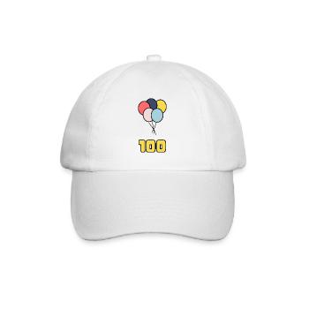 100. 100 JAHRE. 100-JÄHRIGES JUBILÄUM. 100. GEBURTSTAG - Baseballkappe - Weiß/Weiß - Vorne