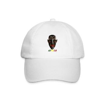 African Mask - Baseball Cap - white/white - Front