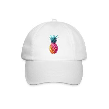 Ananas - Baseballkappe - Weiß/Weiß - Vorne