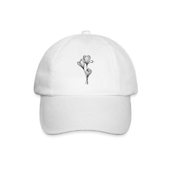 Crocus flower - Baseball Cap - white/white - Front