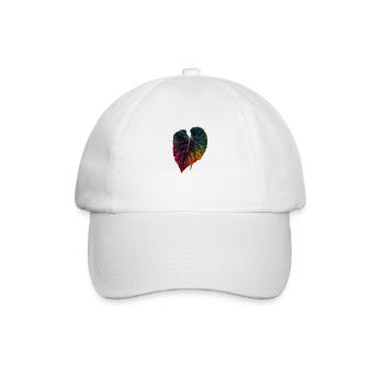 Cool colorful caladium leaf - plant motif - Baseball Cap - white/white - Front