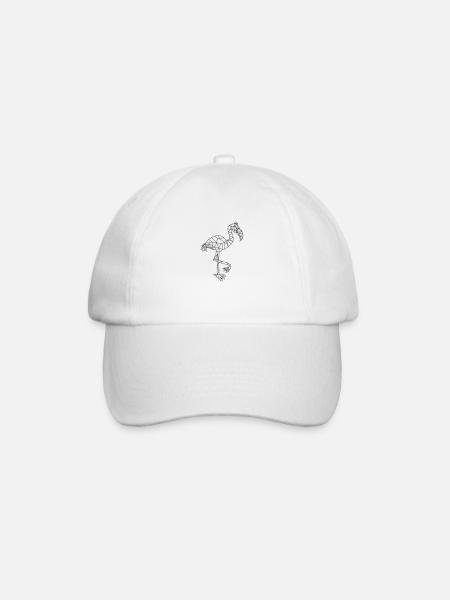 Flamingo geometrisch - Baseballkappe - Weiß/Weiß