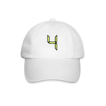 4 YEARS,4TH BIRTHDAY,4 YEARS ANNIVERSARY - Baseball Cap - white/white - Front