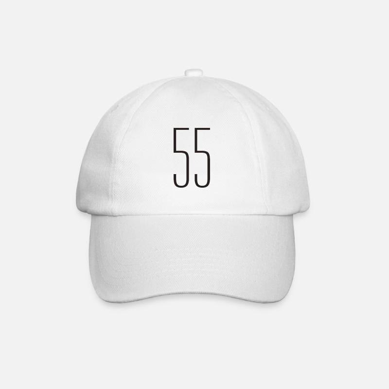 55 - Baseballkappe - Weiß/Weiß