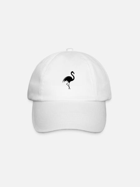 Flamingo - Baseballkappe - Weiß/Weiß