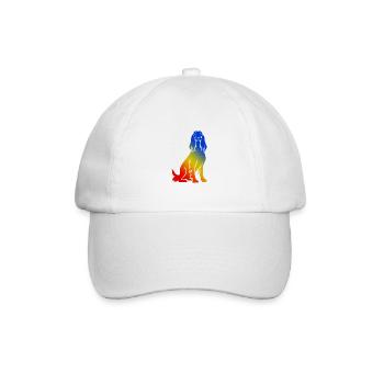 Afghan Hound Dog Colorful - Baseball Cap - white/white - Front
