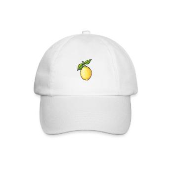 Zitrone Pixel Gamer - Baseballkappe - Weiß/Weiß - Vorne