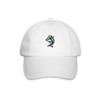 Dolphin Comic Crown - Baseball Cap - white/white - Front