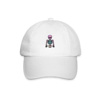 Skeleton Halloween Comic - Baseball Cap - white/white - Front