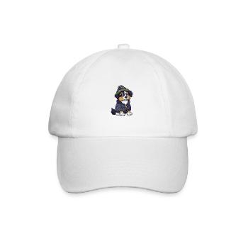 Australian Shepherd Dog Winter - Baseball Cap - white/white - Front