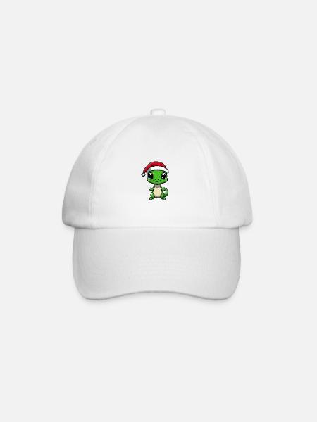 Echse Weihnachten Christmas - Baseballkappe - Weiß/Weiß