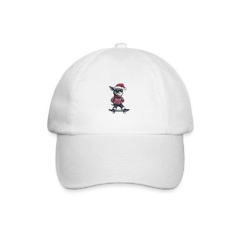 Esel Weihnachten Lustig - Baseballkappe - Weiß/Weiß - Vorne